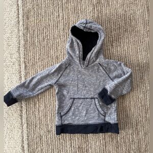 GAP Kids Heather Gray Hoodie with Navy Trim